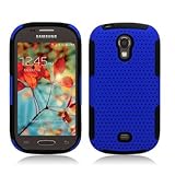 Aimo Wireless Progressive Hybrid Gummy Mesh Defense Case for Samsung Galaxy Light T399 - Retail Packaging - Black/Blue