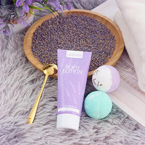 SenseYo Christmas Spa Gift Baskets for Women, Bath Sets for Women Gift - 10pcs Lavender Spa Set with Bubble Bath, Body Lotion, Shower Gel, Hand Cream, and Bath Bomb, Christmas Gifts for Women - Thumbnail 3