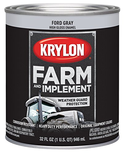 Image of Krylon 2028 Farm & Implement Brush, High Gloss, Ford Gray, 1 Quart Architectural Paints