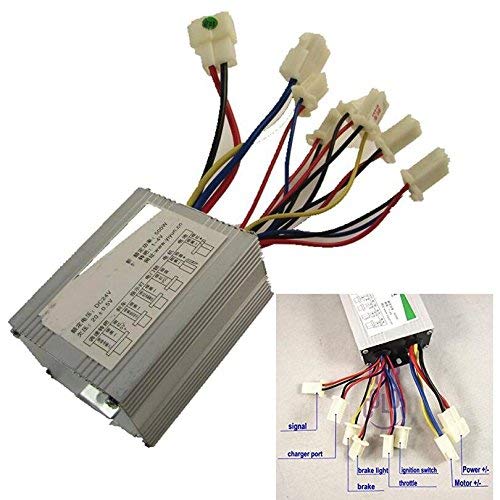 Chiloskit Electric Scooter 24V Motor Brush Speed Controller For Vehicle Bicycle Bike,500W