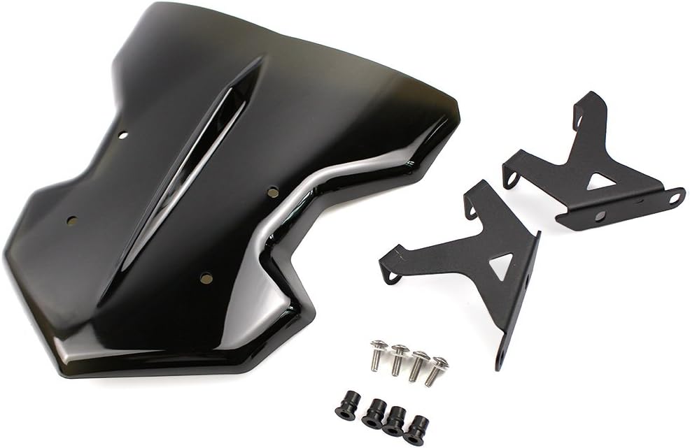 Windshield Compatible with Ya-ma-ha MT09/FZ09 MT-09/FZ-09 2017 2018 2019 2020 Double Bubble Windscreen Wind Deflector Shield Visor Motorcycle Accessories (Smoke)