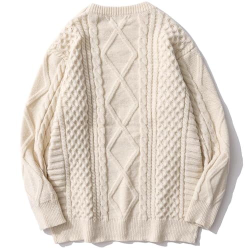 Aelfric Eden Women Sweater Vintage Cable Knit Sweater Casual Oversized Sweater Pullover2