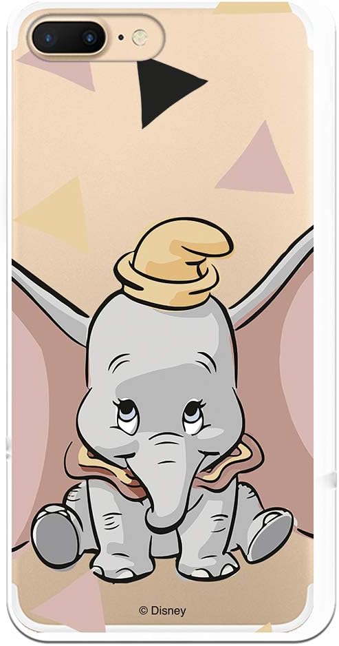 iPhone 7 Plus Case - iPhone 8 Plus Official Dumbo Dumbo Dumbo Silhouette Clear Protect Your Phone Case for Apple Flexible Silicone Officially Licensed by Disney