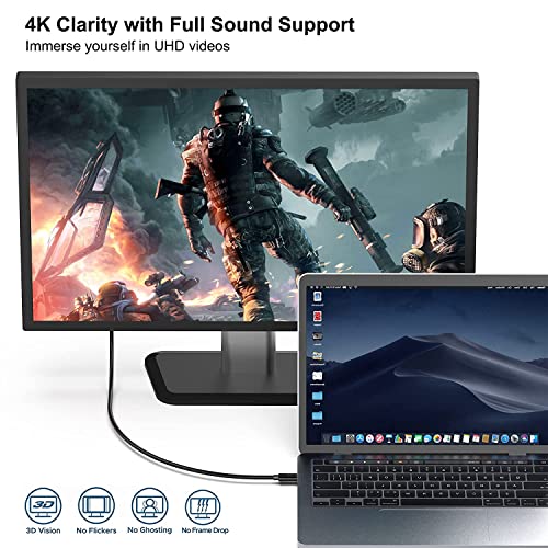 Image of USB C to DisplayPort Cable 8K@60Hz,30Hz,4K 144Hz 120Hz Thunderbolt3 to Displayport Cable,USB Type C to DP Cable Thunderbolt3 Compatible with MacBook,Air,iMac,iPad Pro,XPS,Laptop,Projector,TV,PC