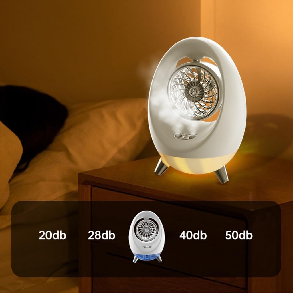Desktop Cooling Fan with 4 Speed Setting and 2000mAh Battery for Home Office