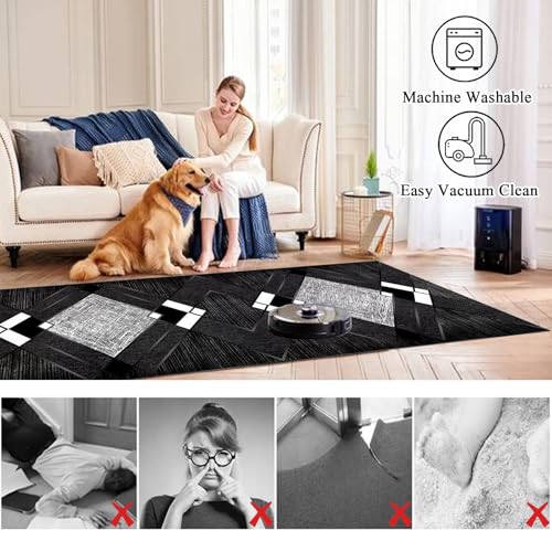 Tapis de couloir antidérapant lavable cuisine entrée salon chambre 80 x 250 cm - 7