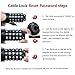 AKM Bike Locks, 4-Feet Bike Cable Lock Resettable 5-Digit Combination with Complimentary Mounting Bracket