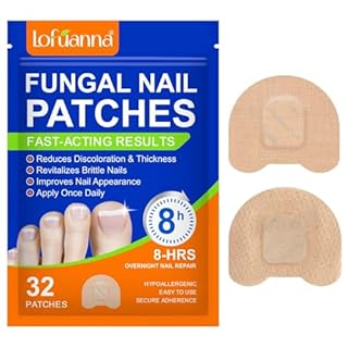 Micosi Unghie Piede, Fungal Nail Patches, Cerotti per la Riparazione Delle Unghie, Toppe Fungine per Unghie, Ripara le Unghie Danneggiate, Riduce lo Scolorimento e l'ispessimento, Formula Delicata,32P