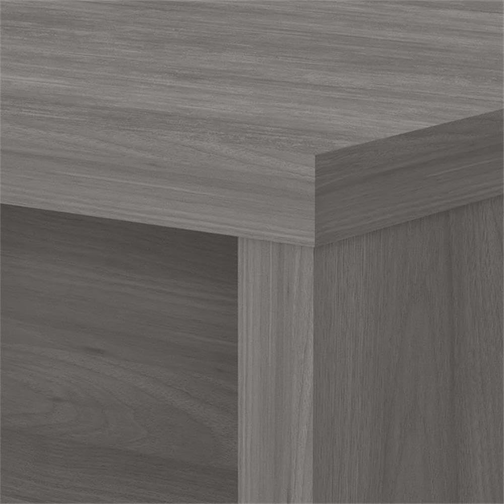 Bush Business Furniture Echo L Shaped Bow Front Office Desk in Modern Gray, Modern Computer Table for Home or Professional Workspace