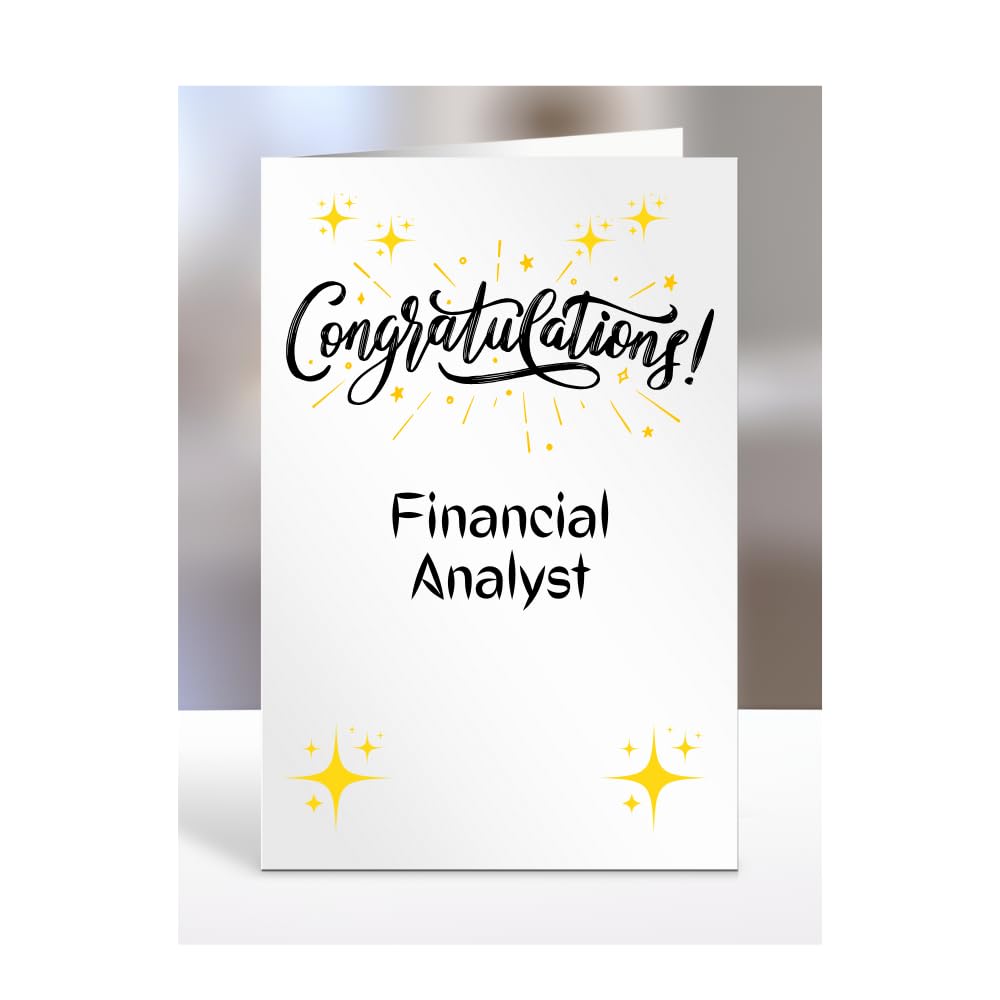 Congratulations Financial Analyst card, gifts for men, women, colleagues, boss, manager, son, daughter, grandson, presents for christmas, A5-243b_12