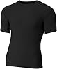 Black Adult Large Short Sleeve Compression