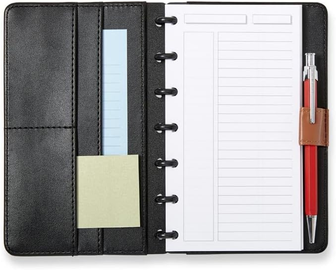 Levenger Circa Leather Foldover Notebook, Saddle/Compact