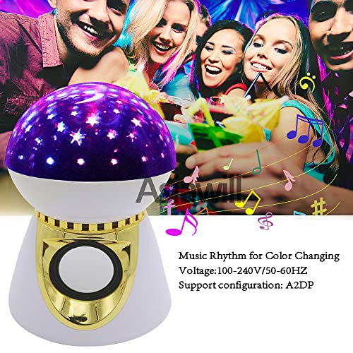 Asiawill Proiettore di luce a LED Bluetooth per