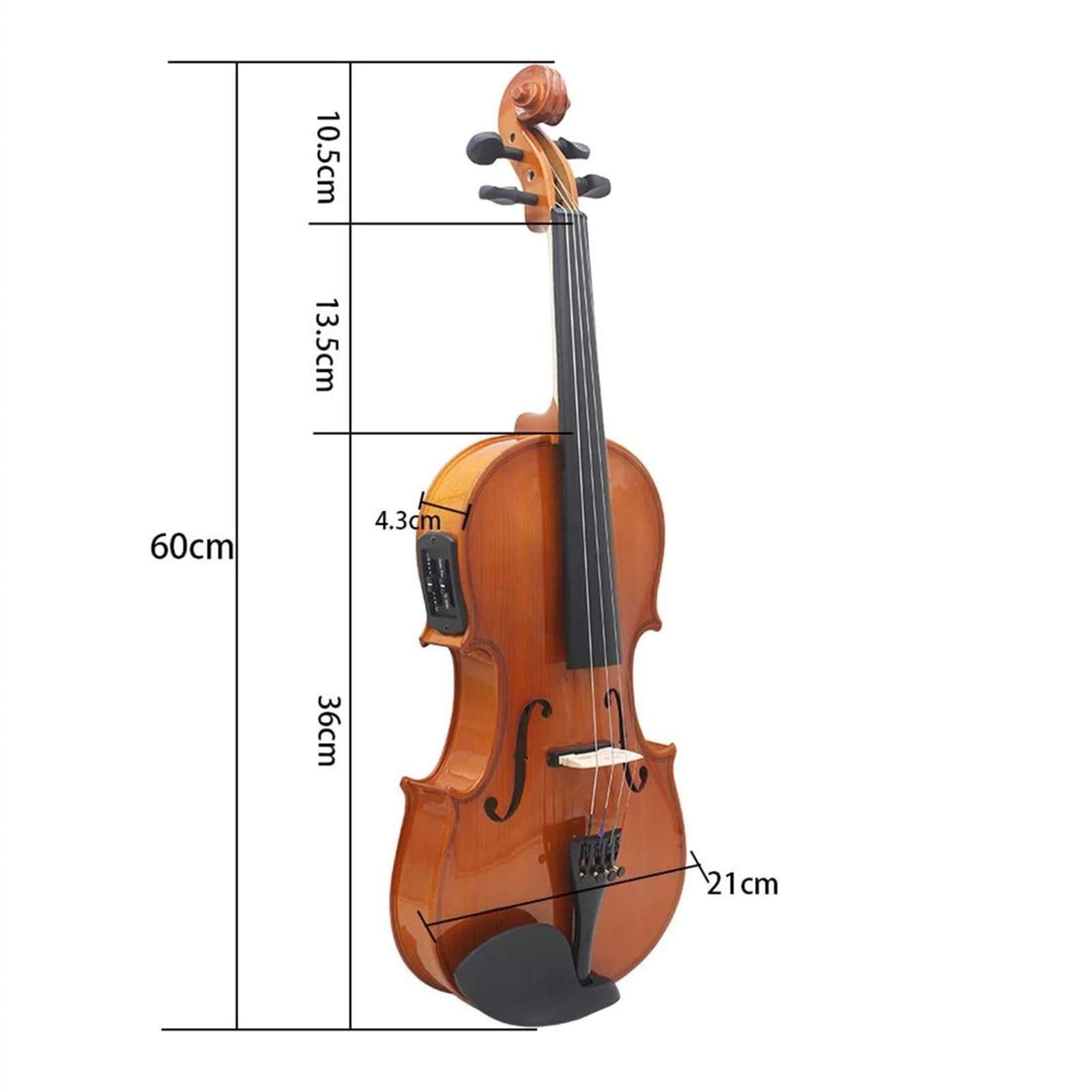 Geige 4/4 Elektrische Violine Massivholz Akustische Violine Mit Bogen Fall Geige Teile Zubehör