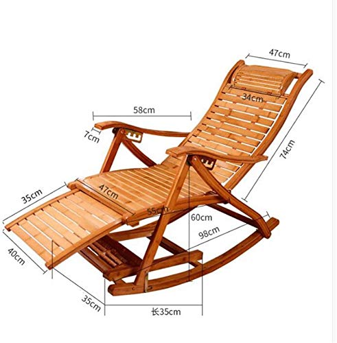 Chaises de camping légères et chaise longue réglable en bois - 4