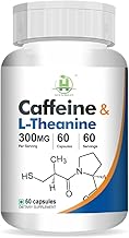 Healthy Nutrition Caffeine L-Theanine 300mg- 60 Veg Capsules