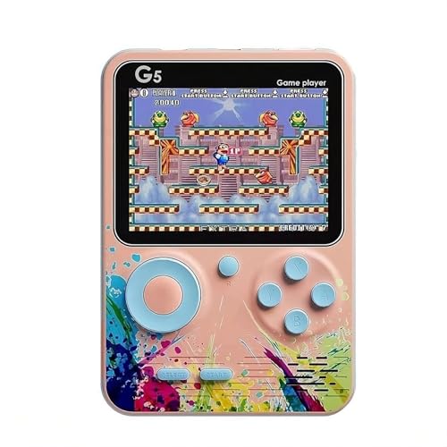 Image of DesiDiya G5 500 in 1 Handheld Game Console for Kids - Retro Mini Video Game Player with 3-Inch Color Display, Built-in Classic Games, Rechargeable Battery, TV Output, Portable Gaming Toy