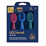 NumNum Baby Spoons Set, Feeding Littles x Silicone Pre-Spoon GOOtensils for Baby Led Weaning, Self-Feeding & Teething, First Stage Toddler Utensils for Ages 6+ Months, 3-Pack, BPA-Free (Jewel Tones)