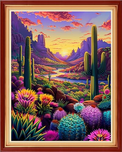 Image of Foxhool Stamped Cross Stitch Kits,11CT Printed Cross Stitch Pattern Full Embroidery Kits for Beginner Needlepoint Kits-