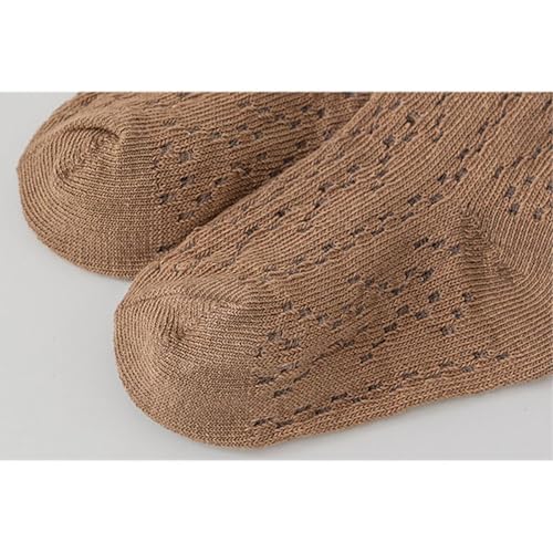 JadeRich Baby Toddler Girls Knee High Socks Solid Color Bowknot Mesh Thin Cotton Stocking for Spring Summer3