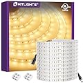 HitLights 24V LED Strip Lights Warm White 3000K, 26.2ft Cuttable Tape Backed 3oz PCB, UL Listed, 1325 Lumen/m, CRI>95, IP20, Lighting for Bedroom, Kitchen, Under Cabinets (Power Source Not Included)