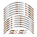 8 Couleur pour Yamaha YZF R6 Moto 17inch Stickers de Roue de réflexion Stickers réfléchissants Rim Stripes YZF R6 Moto YZF R6 Autocollant de Roue (Color : Orange)