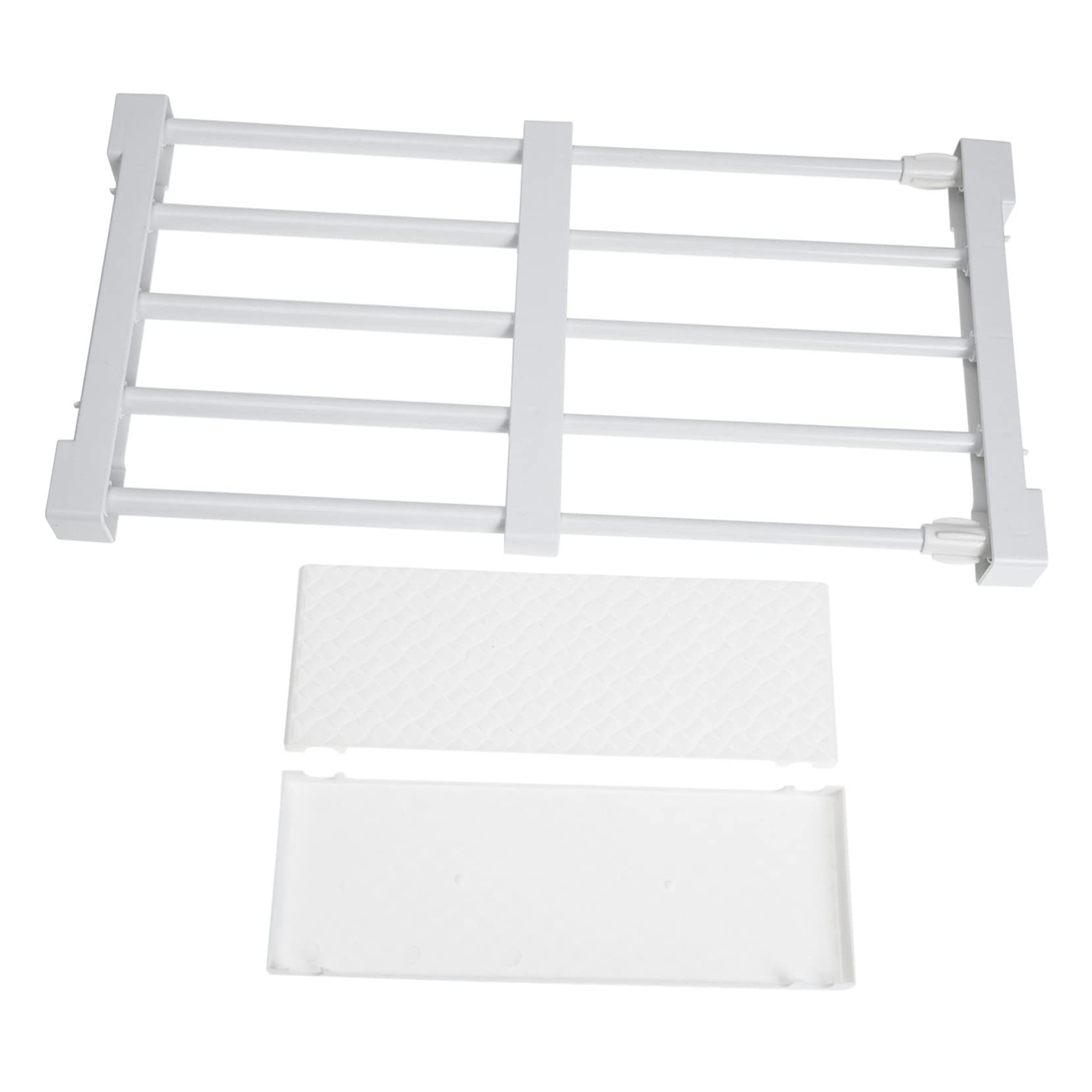 Ciieeo Nail Expandable Rack Organizer for Closet Storage Wardrobe Divider Sturdy Tension Shelf for Home and Dorm Fit Neat Organization