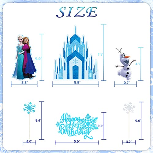 28Pcs Frozen Cake Topper Cupcake Toppers Set, Cake Decorations, Ice Theme Birthday Party Topper For Children #TOP3