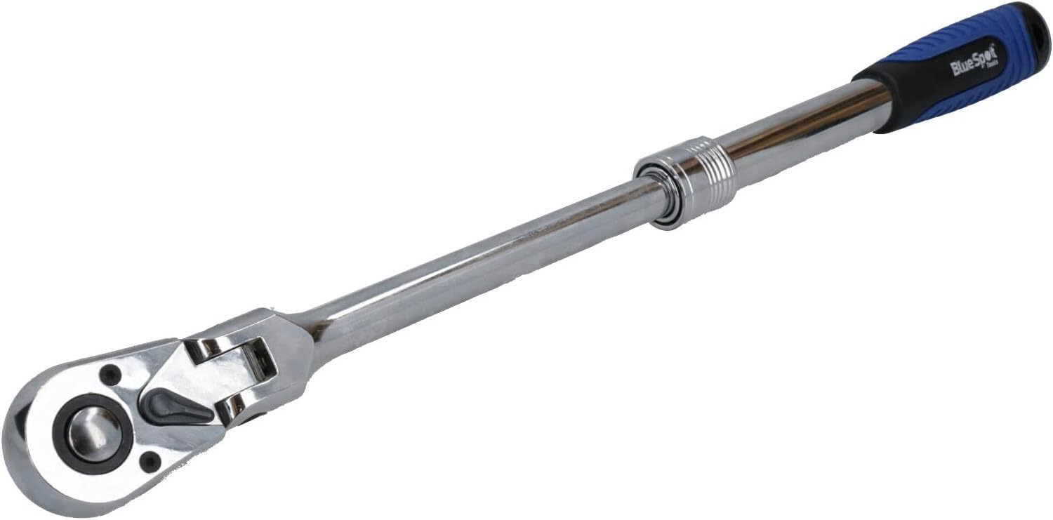 1/2in Drive Telescopic Flexi Head Ratchet 72 Teeth Quick Release 350 – 490mm