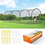 ORIENGEAR 30FT Baseball Batting Cages for Backyard, Baseball Training Equipment Netting for Hitting and Pitching Practice, Golf Softball Baseball Nets for Batting with Frame and Net