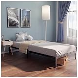Dreamzie Cama de Metal con Somier 90 x 190 cm - Somier 90x190 con Patas - Altura de 35 cm - Camas Individuales Resistente, Fácil de Montar y Gran Espacio de Almacenamiento