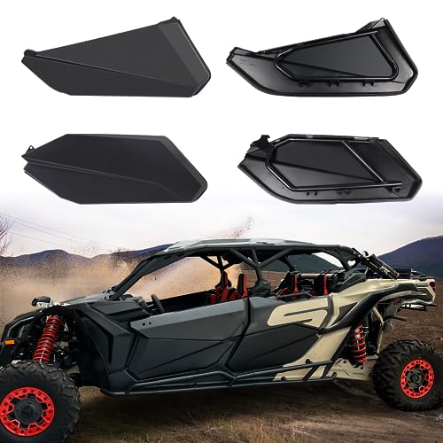 CUSAUTV Lower Doors for X3 Max, Plastic Lower Half Door Inserts Panels with Built-in Metal Frame Compatible with Can Am Maverick X3 Max RS DS 2017-2025 Accessories (4 Doors, Front & Rear)