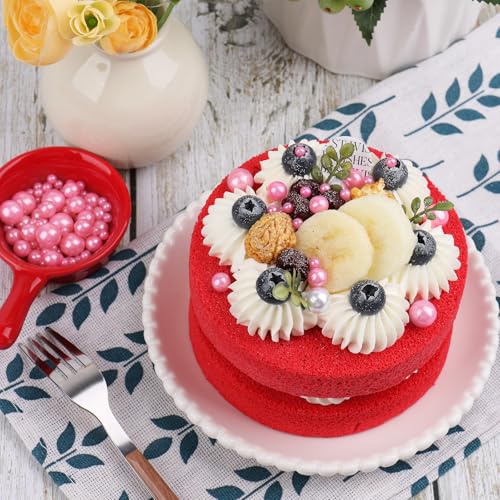 Image of Sprinkles for Cake Decorating, 7.8oz Pink Pearl Sprinkles Mix for Valentine's Cake Cupcake Cookie Baking Ice Cream Toppings