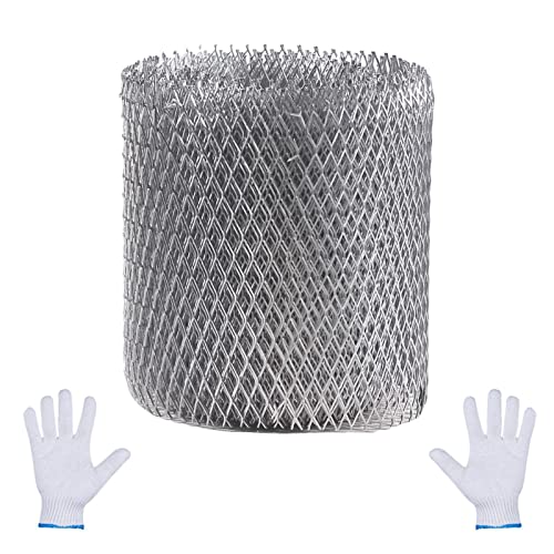 2 grondaie in alluminio | Grondaie antiruggine | Protezione grondaia fai da te da 6 m / 19,68 piedi per foglie, ramoscelli, , facile da installare e tagliare Ytger