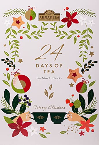 Advent calendar tea 2022 - 茶历 - 24 种不同的茶包 - 圣诞日历 2022 - 黑茶、绿茶、水果茶和凉茶 - 24 种 - 45.8g