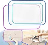 RONDURE Pressing Cloth for Ironing 3 Pcs （2 Large + 1 Medium Size） – Ironing Cloth to Protect Clothes, Heat Resistant Press Cloth Protector for Ironing, Ideal for Sewing and Delicate Fabrics