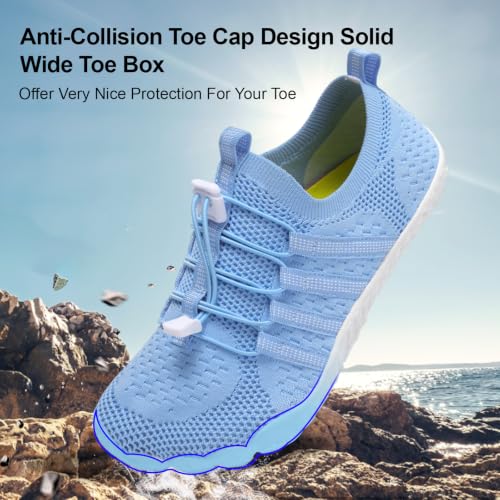 Image of XIHALOOK Athletic Hiking Water Shoes Womens Mens Quick Dry Barefoot for Beach Walking Kayaking Surfing Training