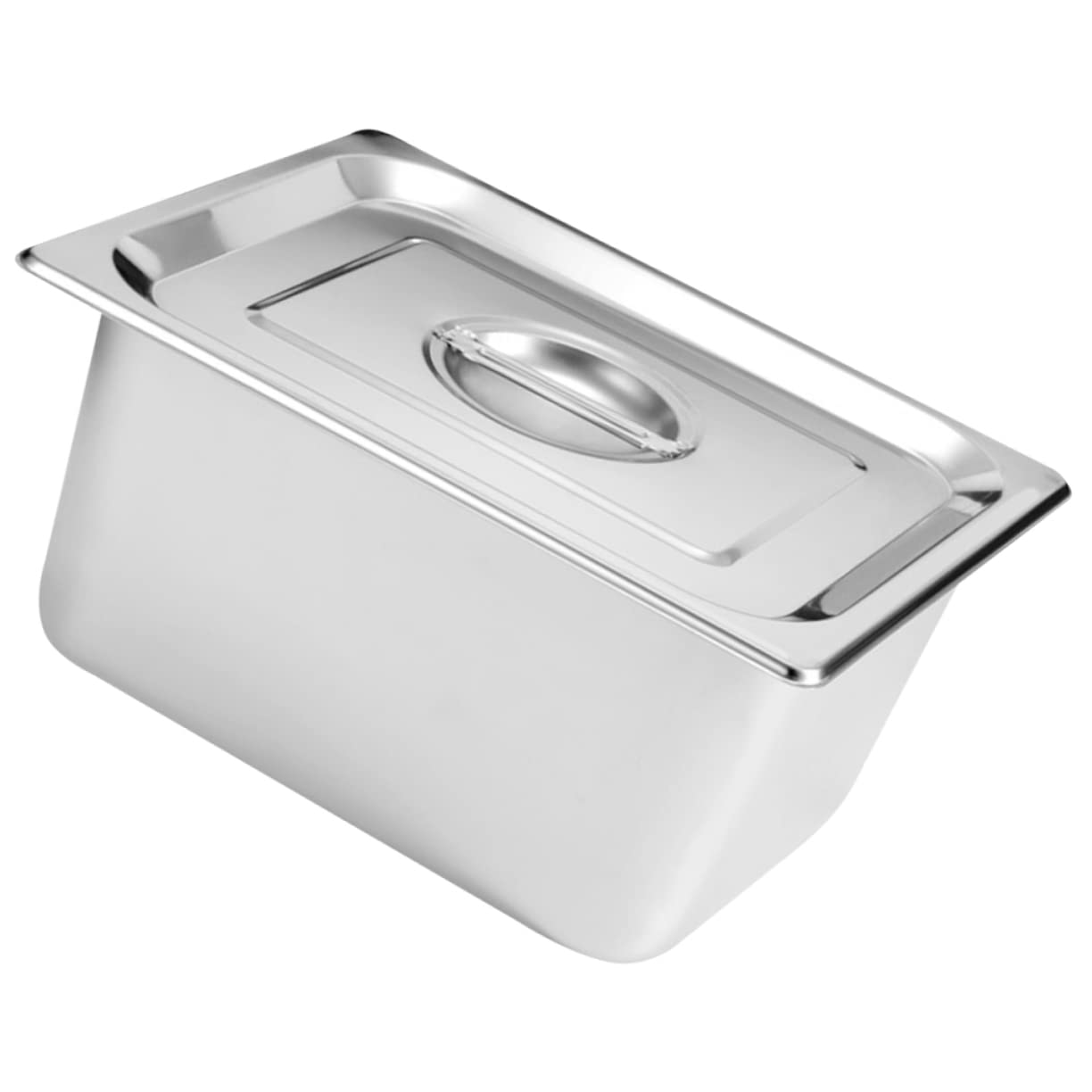 Mikinona Porta Cibo e Anti Macchie in Acciaio Inossidabile con Coperchio da Buffet e Angoli Arrotondati Design Semplice Facile da Pulire per Caffetterie e Pasticcerie