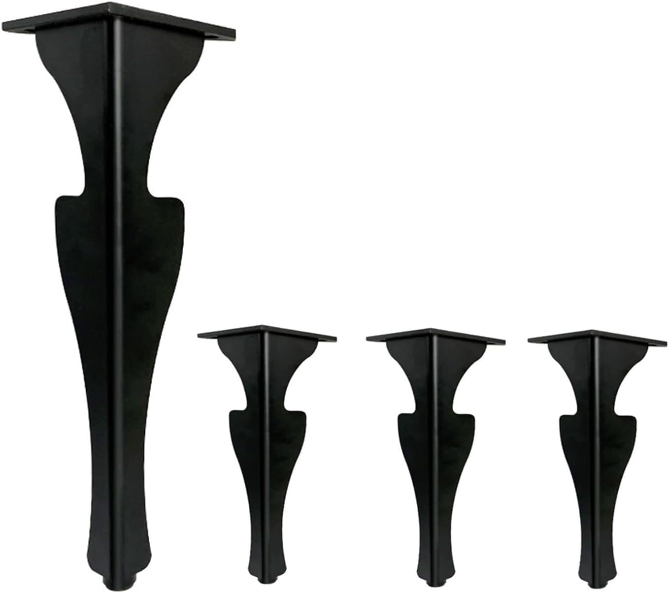 Rhllvj Black Metal Heavy Duty Furniture Legs, Aluminum Upholstered Table Legs For Side Tables, Tv Cabinets And Cabinets With Screws(,18Cm (7.08In))