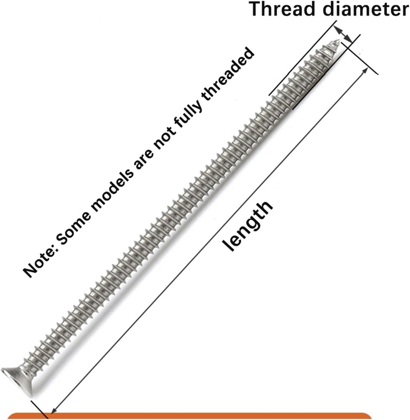 Tornillos de cubierta cabeza plana acero inoxidable 304