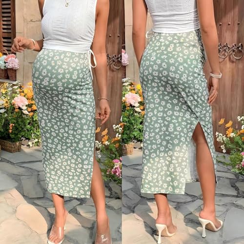Jupe de grossesse fleurie idéale pour styles de maternité d'été