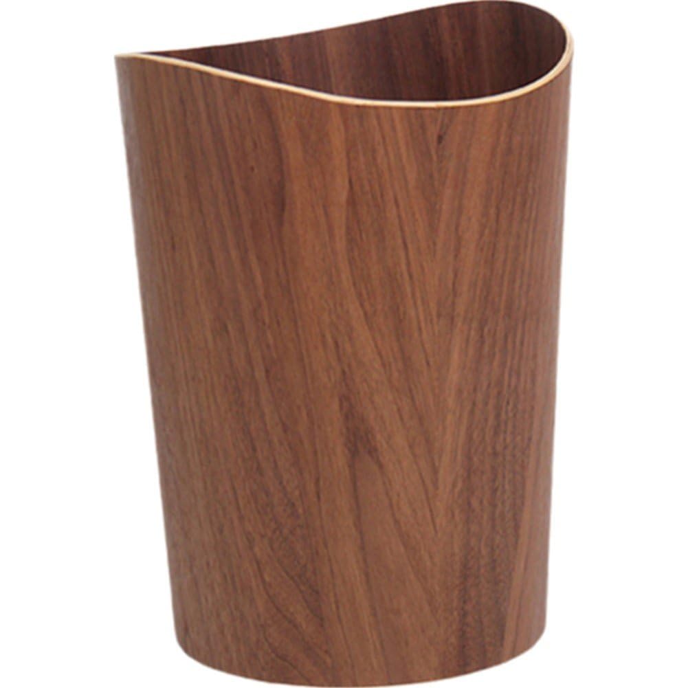 Bidone della Spazzatura in Legno Senza Coperchio 9 Litri Barile di Carta Straccia in Legno Massello Bidone della Spazzatura Vintage Cestino Rotondo Adatto per Bagno Cucina Soggiorno