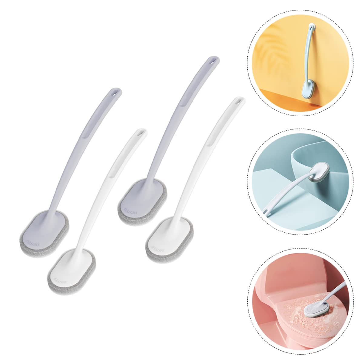 Juego de cepillos de limpieza de alta resistencia – Depurador de suelo y bañera con herramienta de estropajo para una limpieza eficiente del hogar – Cepillo versátil para manchas difíciles y