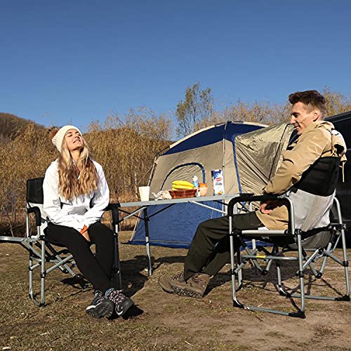 KingCamp Heavy Duty Folding Camping Chair with Side Table for Adults
