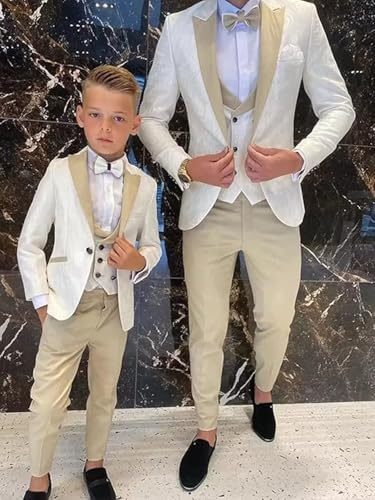 Jacquard Slim Fit 3 Piece Mens Suit Blazer Vest Pants Set for Formal Prom or Wedding4