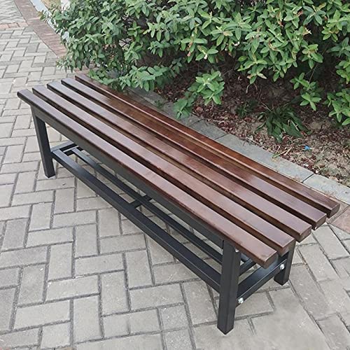 Banc à chaussures d'extérieur ultra résistant 450 kg avec étagère en bois et métal - 2