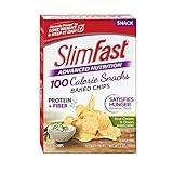SlimFast Advanced Nutrition 100 Calorie Snacks, Baked Chips, Sour Cream & Onion, 1 oz. Bag (Pack of 5)