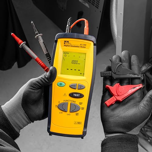 Image of IDEAL INDUSTRIES INC. 61-795 Hand-Held Insulation Tester, 250 /500 /1000V Test voltages