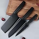 Professional Stainless Steel Kitchen Knife Set – 3 Pieces with Non-Slip Handles, Chef and Meat Knives, Manual Sharpening