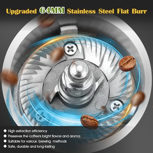 Flyseago Commercial 64mm Flat Burr Grinder